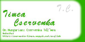 timea cservenka business card